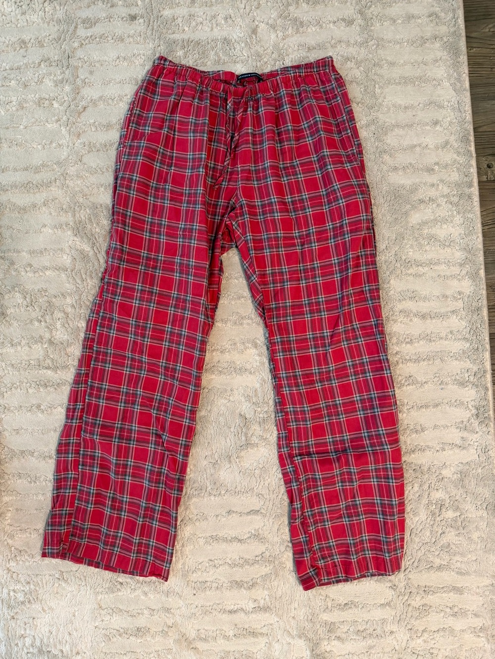 Brandy Melville Red Plaid Kids Jogger Pants